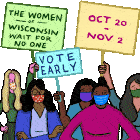 Powerful Women Black Women Sticker - Powerful Women Black Women Women Vote Stickers