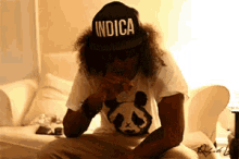 ab soul hip hop artist indica panda shirt afro
