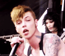 Andy Black On Stage GIF - Andy Black On Stage Smiling GIFs
