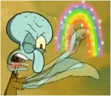Squidward Spongebob Squarepants GIF - Squidward Spongebob Squarepants Rainbow GIFs