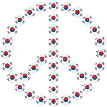 south korea flag peace sign peace sign joypixels peace peace symbol