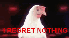 Regret No Regrets GIF - Regret No Regrets Chicken GIFs