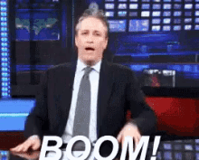 Out Of Control GIF - Jon Stewart The Daily Show Boom GIFs