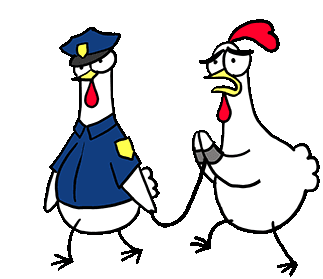 Chicken Bro Police Sticker Chicken Bro Police Sad Discover Share Gifs