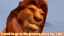 Smg4 Mufasa GIF - Smg4 Mufasa I Need To Go To The Grocery Store For A Bit GIFs