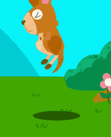 kangaroo jump cartoon