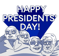 Happy Presidents Day Mount Rushmore Sticker - Happy Presidents Day Mount Rushmore Presidents Day Weekend Stickers