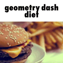 Geometry Dash Diet GIF - Geometry Dash Diet Mcdonalds GIFs