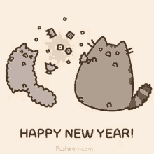 Happy New Year Pusheen GIF - Happy New Year Pusheen GIFs