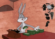 Looney Tunes Bugs Bunny GIF - Looney Tunes Bugs Bunny Money GIFs