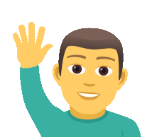 Man Raising Hand Joypixels Sticker - Man Raising Hand Joypixels Raise Your Hand Stickers