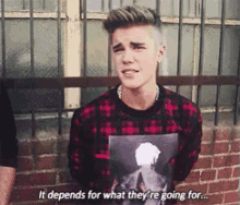 It Depends For What They'Re Going For GIF - Depends It Depends Justin Bieber GIFs