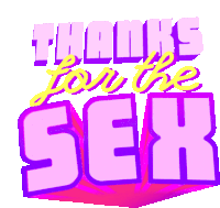 Sex Thanks Sticker - Sex Thanks Thanx Stickers