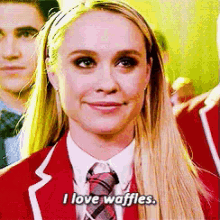 Waffles Love GIF - Waffles Love Becca Tobin GIFs