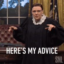 Heres My Advice Ruth Bader Ginsburg GIF - Heres My Advice Ruth Bader Ginsburg Kate Mckinnon GIFs