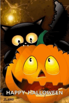Black Cat Halloween GIF - Black Cat Halloween Bite GIFs