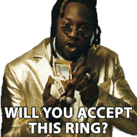 Will You Accept This Ring 2chainz Sticker - Will You Accept This Ring 2chainz Expensify This Song Stickers