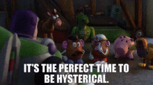 Toy Story Hamm GIF - Toy Story Hamm Its The Perfect Time To Be Hysterical GIFs