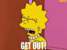 Get Out Go GIF - Get Out Go Lisa Simpson GIFs