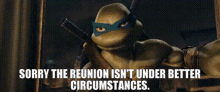 Tmnt Leonardo GIF - Tmnt Leonardo Sorry The Reunion Isnt Under GIFs