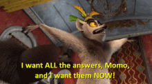 All Hail King Julien I Want All The Answers Momo GIF - All Hail King Julien I Want All The Answers Momo And I Want Them Now GIFs