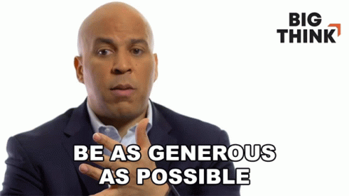 Be As Generous As Possible Cory Booker GIF - Be As Generous As Possible ...