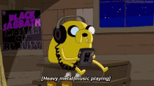Jake Heavy Metal Music Playing GIF - Jake Heavy Metal Music Playing Adventure Time GIFs