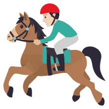 horse racing joypixels jockey horseman rider