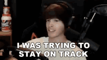 I Was Trying To Stay On Track Casey Kirwan GIF - I Was Trying To Stay On Track Casey Kirwan Stick To The Track GIFs