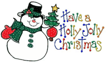 holly jolly christmas snowman