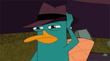 Perry The Platypus Hat GIF - Perry The Platypus Hat Phineas And Ferb GIFs
