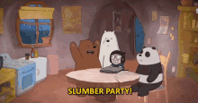 Slumber Party GIF - We Bare Bears Slumber Party Grizzly GIFs