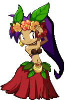 Hula Shantae Pretty Sticker - Hula Shantae Pretty Girl Stickers