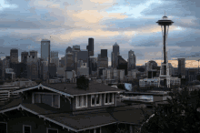 Seattle Clouds GIF - Seattle Space Needle Houses GIFs