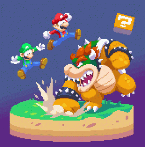 Mario Bowser GIF - Mario Bowser Luigi - Discover & Share GIFs