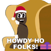 Howdy Ho Folks Mr Hankey Sticker - Howdy Ho Folks Mr Hankey South Park Stickers
