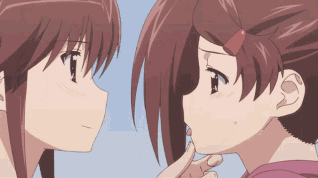Anime Kissing GIF.