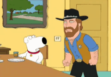 Chuck Norris' Second Fist - Family Guy GIF - Family Guy Chuck Norris Beard Fist GIFs