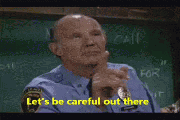 Let'S Be Careful Out There GIF - Lets Be Careful Out There Hill Street Blues Point Finger GIFs