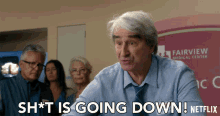 Sht Is Going Down Its Going Down GIF - Sht Is Going Down Its Going Down Sam Waterston GIFs