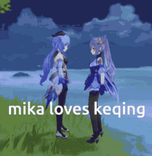 Mikaqing Mika Keqing GIF - Mikaqing Mika Keqing Ganqing GIFs