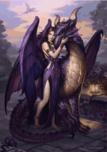 Lady And Her Dragon GIF - Lady And Her Dragon GIFs