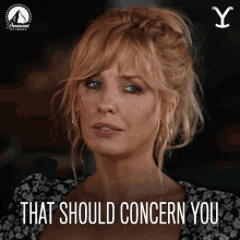 That Should Concern You Beth Dutton GIF - That Should Concern You Beth Dutton Kelly Reilly GIFs