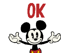 Ok Mickey Sticker - Ok Mickey Disney Stickers