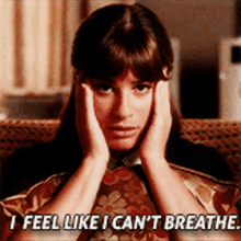 Glee Rachel Berry GIF - Glee Rachel Berry I Feel Like I Cant Breathe GIFs