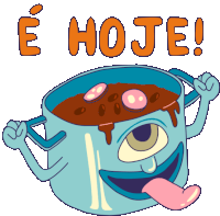 Bean Stew Pot Says Today'S The Day In Portuguese Sticker - Fullof Emotion Google Stickers