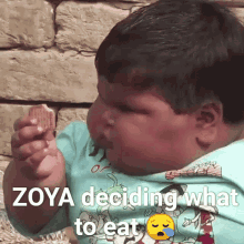 fat cute boy eat zoya