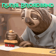 Zootopia Rural Broadband GIF - Zootopia Rural Broadband Sloth GIFs