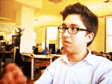 Fixing Glasses GIF - Jake And Amir College Humor Glasses GIFs