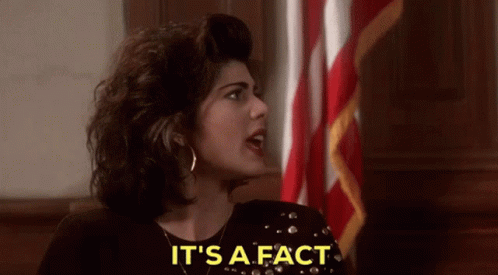 My Cousin Vinny Its A Fact GIF - My Cousin Vinny Its A Fact Mona Lisa Vito  - Discover & Share GIFs